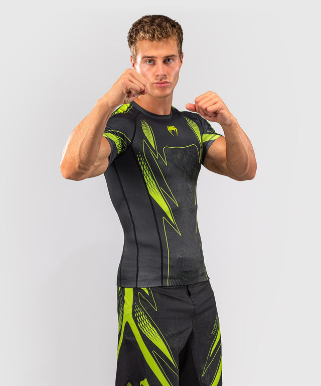 Venum Rashguard Amazonia Reborn Kurzarm – Schwarz/Grün