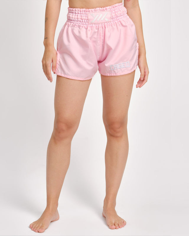 Spodenki Muay Thai Caged Classic – Jasny róż