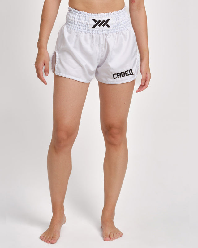 Caged Classic Muay Thai shorts – Hvid