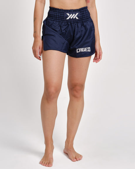 Pantaloni scurți Caged Muay Thai Classic – Albastru Închis
