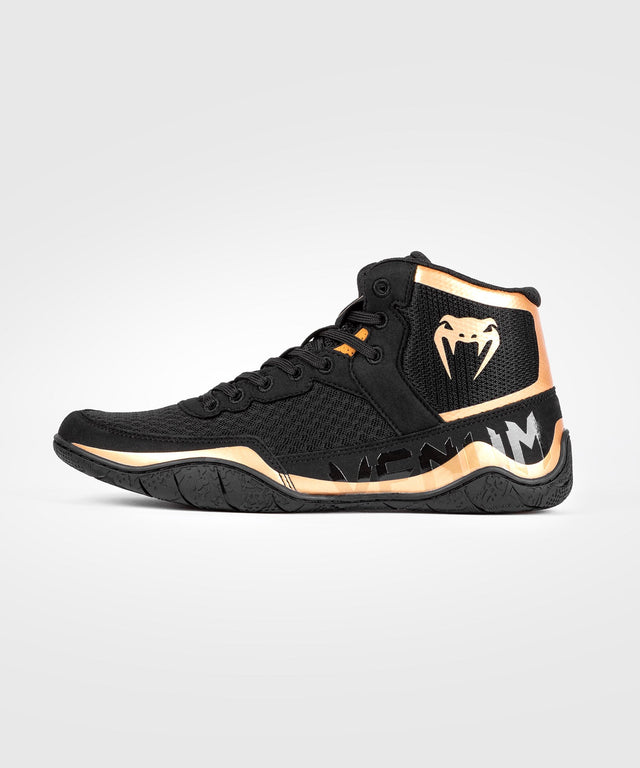 Botas de lucha Venum Elite – Negro/Bronce