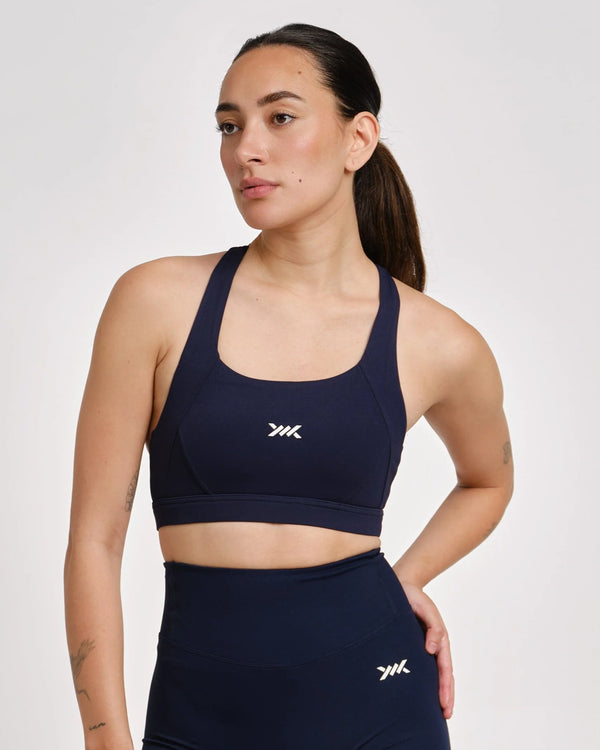 Bustieră sport Caged Essential – Albastru Navy