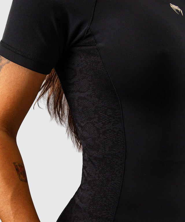 Dámský rashguard Venum Viper Krátké rukávy – Černý