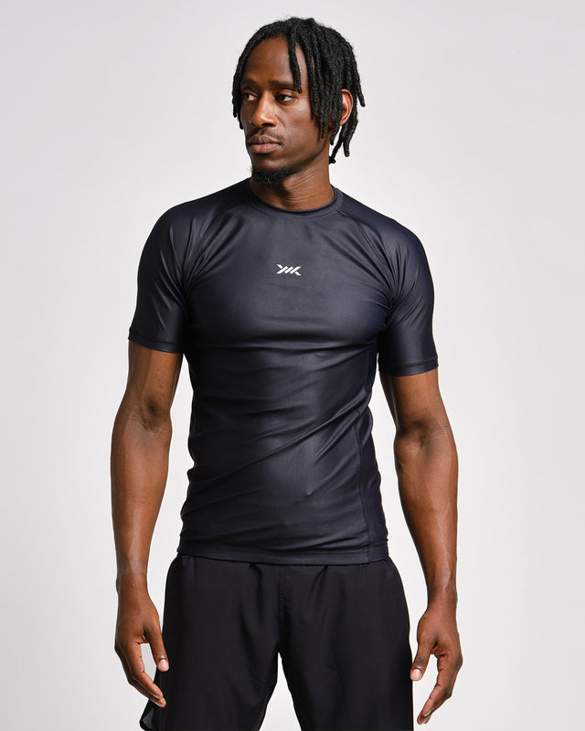 Rashguard Caged Tactical Krátké Rukávy – Černý