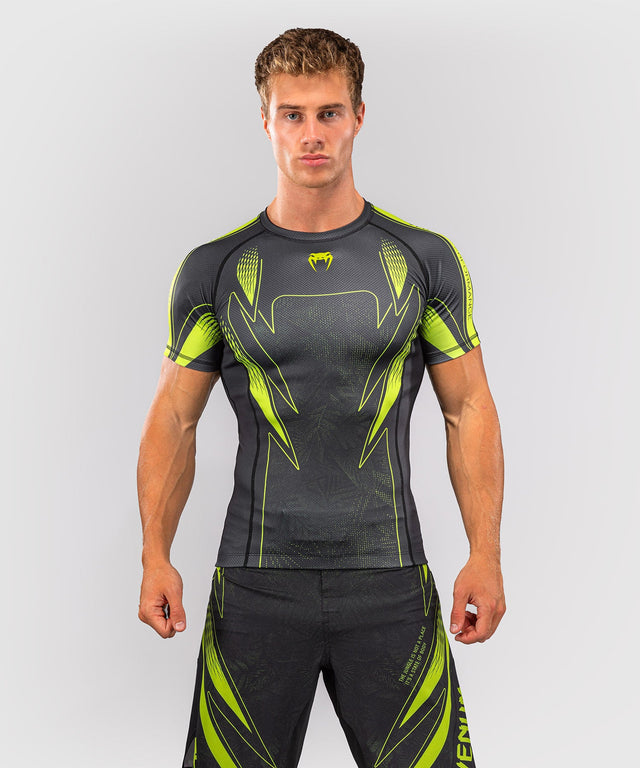Venum Rashguard Amazonia Reborn Kurzarm – Schwarz/Grün