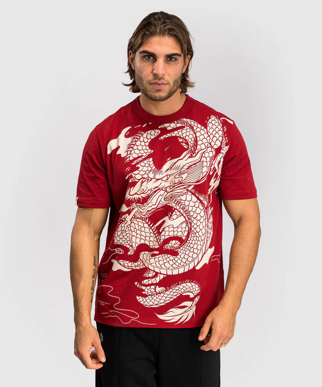 Venum T-shirt Dragon's Flight - Rood/Crème Wit