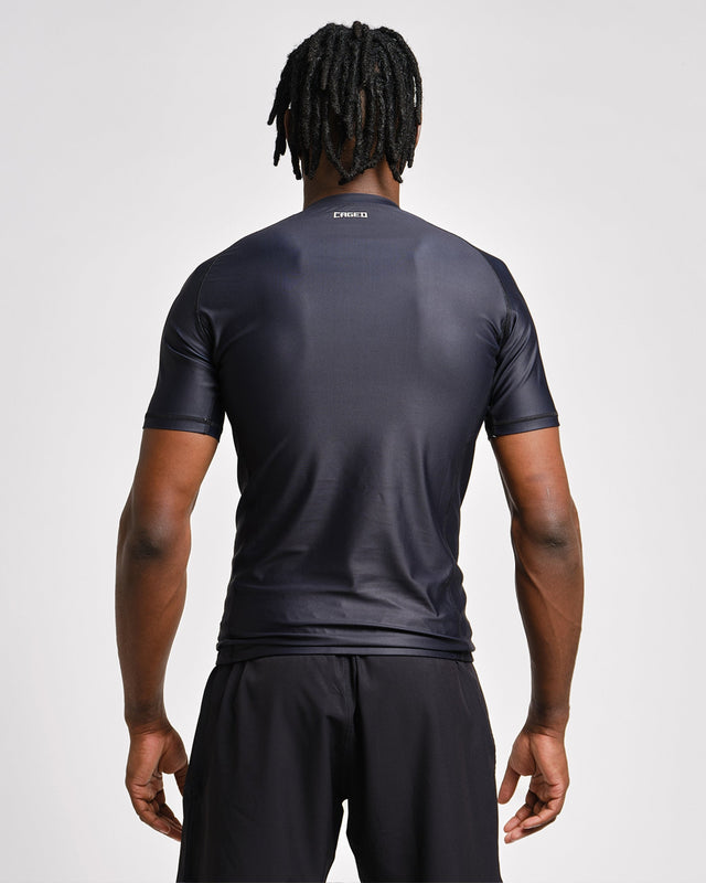 Rashguard Caged Tactical Krátké Rukávy – Černý