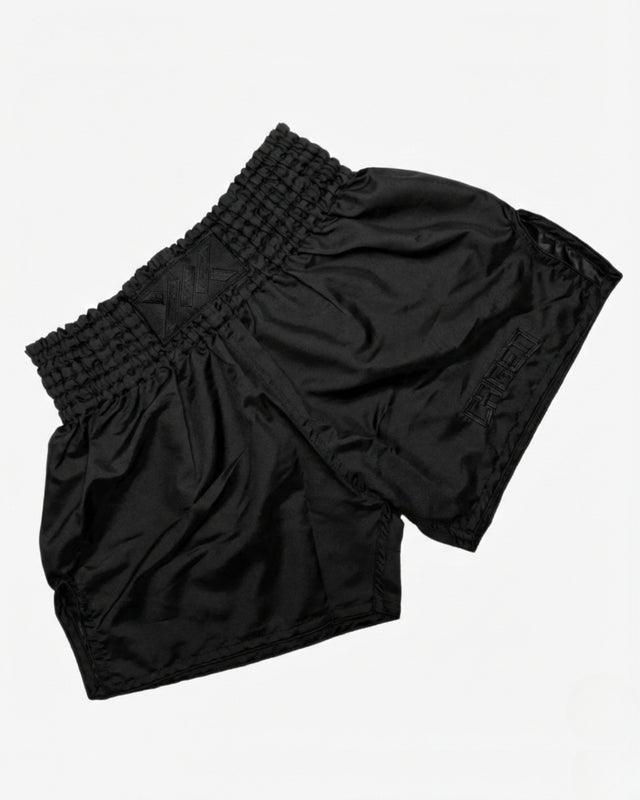 Caged Muay Thai shorts Classic – Sort/Sort