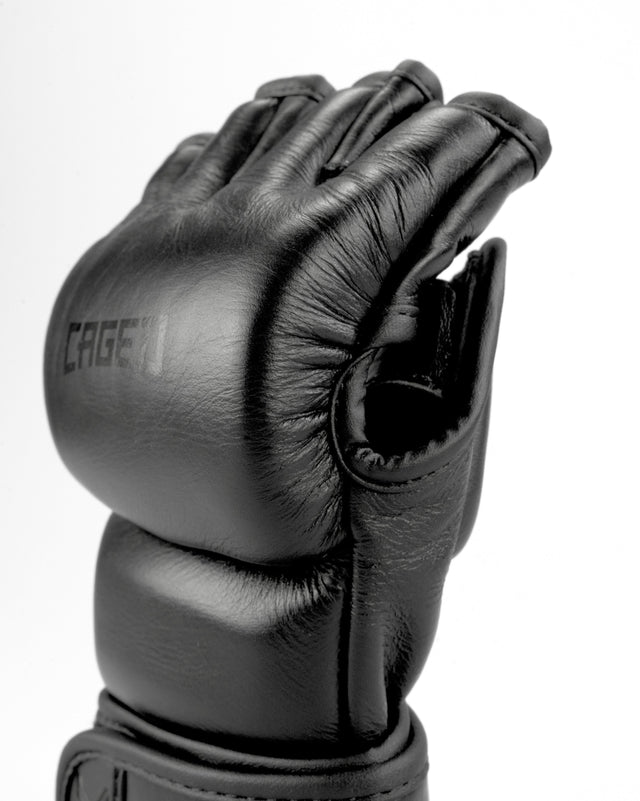 Caged MMA-handsker 'X' Series - Sort/Sort