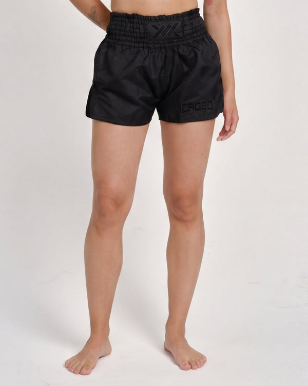Caged Muay Thai shorts Classic – Sort/Sort