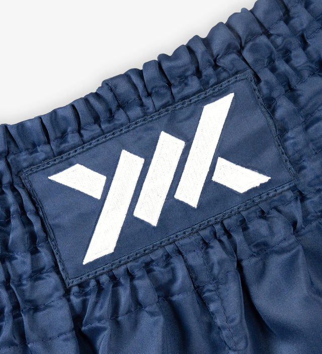 Caged Muay Thai Shorts Classic - Navy Blauw/Wit vrouw
