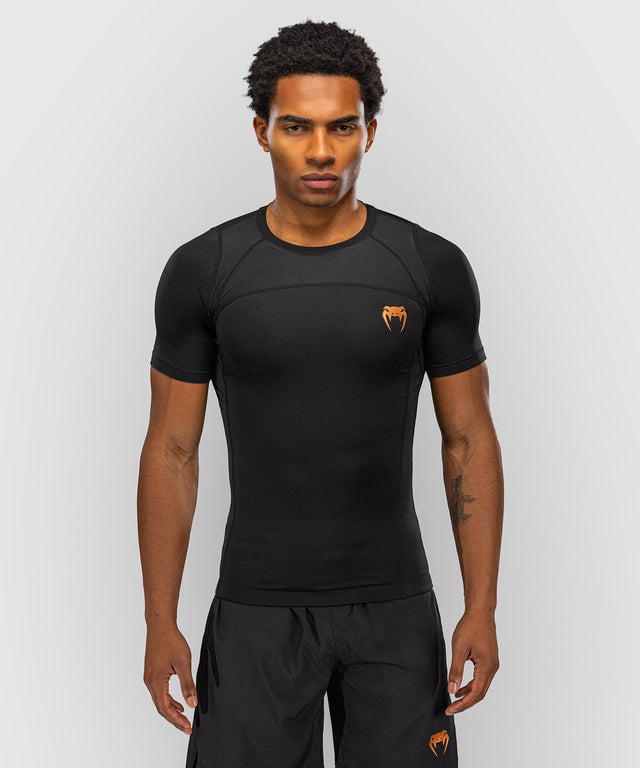 Venum Rashguard G-Fit Revolution korte ærmer - Sort/Kobber