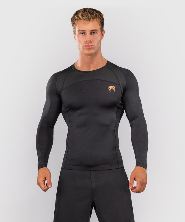 Rashguard Venum G-Fit Revolution Dlouhý rukáv – Černý/Měděný