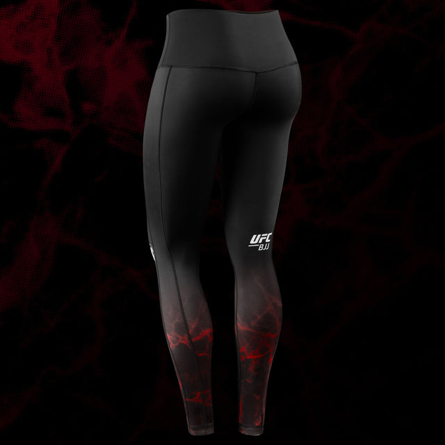 Hayabusa x UFC BJJ Leggings til kvinder - Sort/Rød