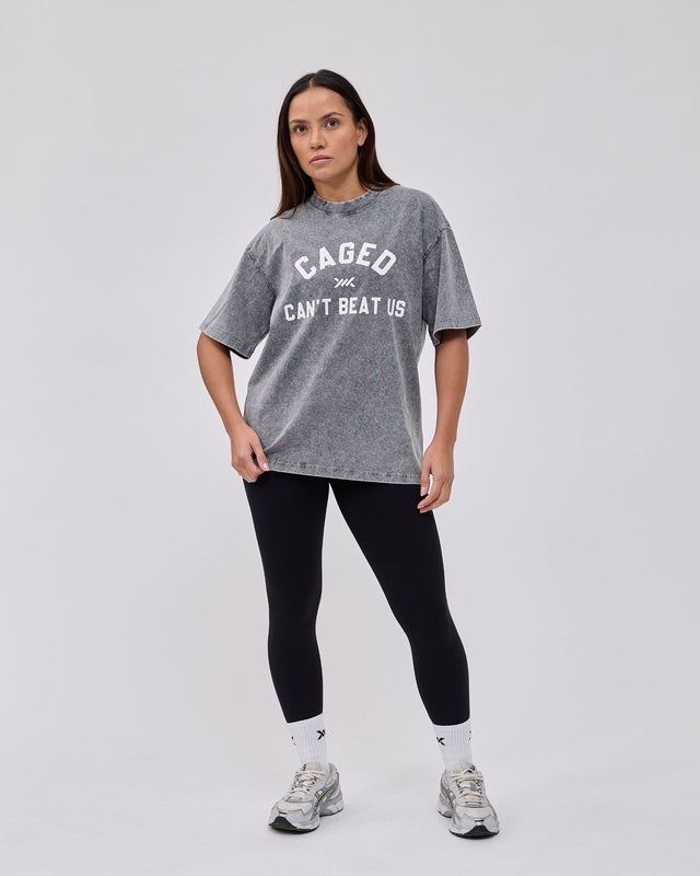 Caged Club T-shirt - Washed grå