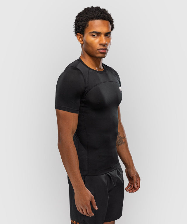 Venum Rashguard G-Fit Revolution korte ærmer - Sort/Kobber