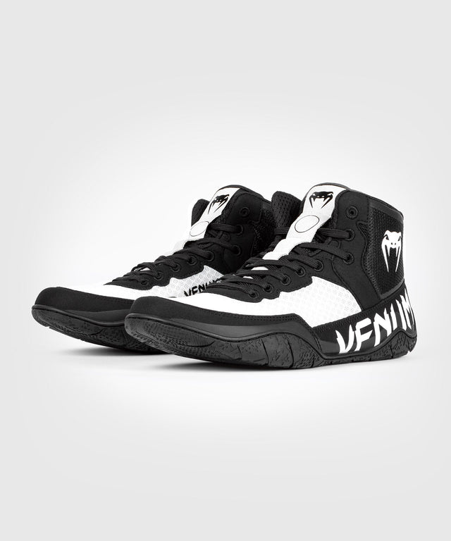 Botas de lucha Venum Elite – Negro/Blanco
