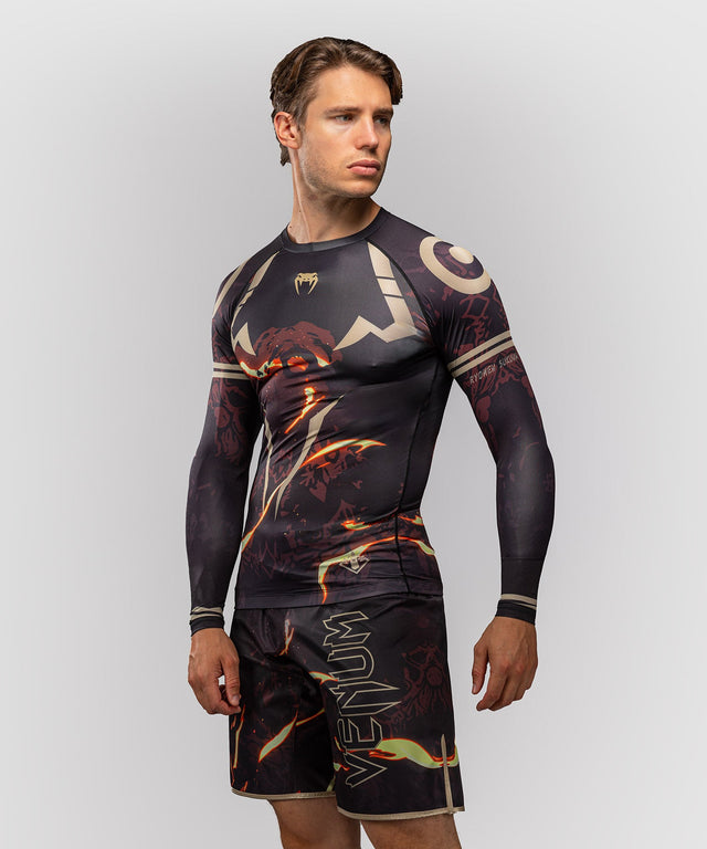 Rashguard Venum x Jujutsu Kaisen Sukuna – Negru/Bej