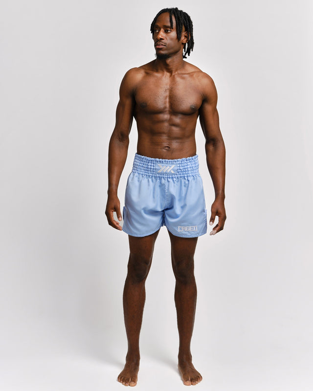 Caged Muay Thai Shorts Classic - Lichtblauw