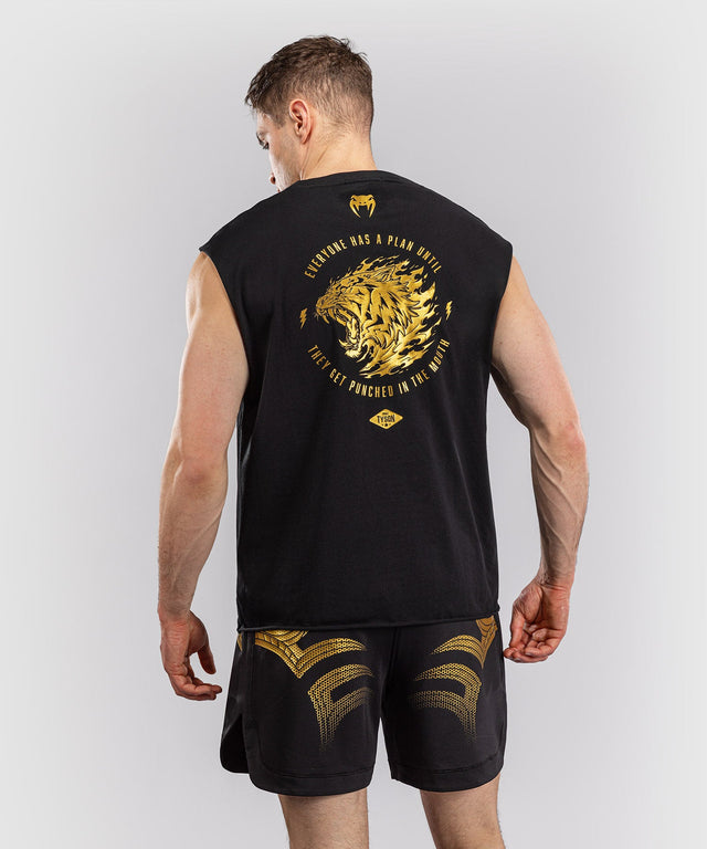 Tricou fără mâneci Venum x Mike Tyson Tiger – Negru/Auriu