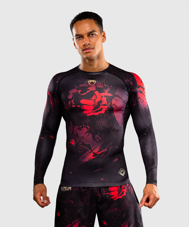 Venum Rashguard x Jujutsu Kaisen Itadori Mâneci Lungi – Negru/Roșu