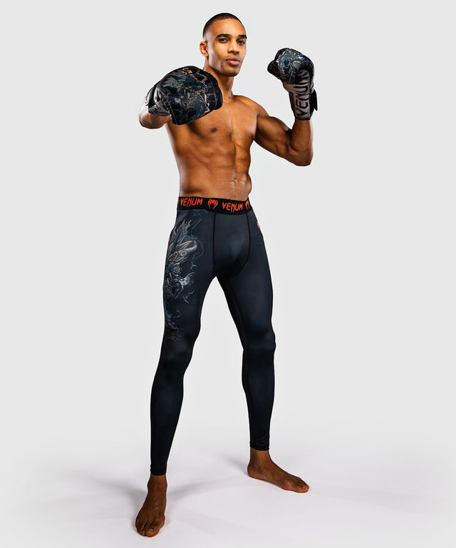 Venum Compression shorts Thunder Dragon – Black/Grey/Copper
