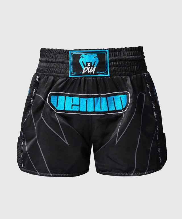 Pantaloncini Muay Thai Venum x Dua – Nero/Blu elettrico