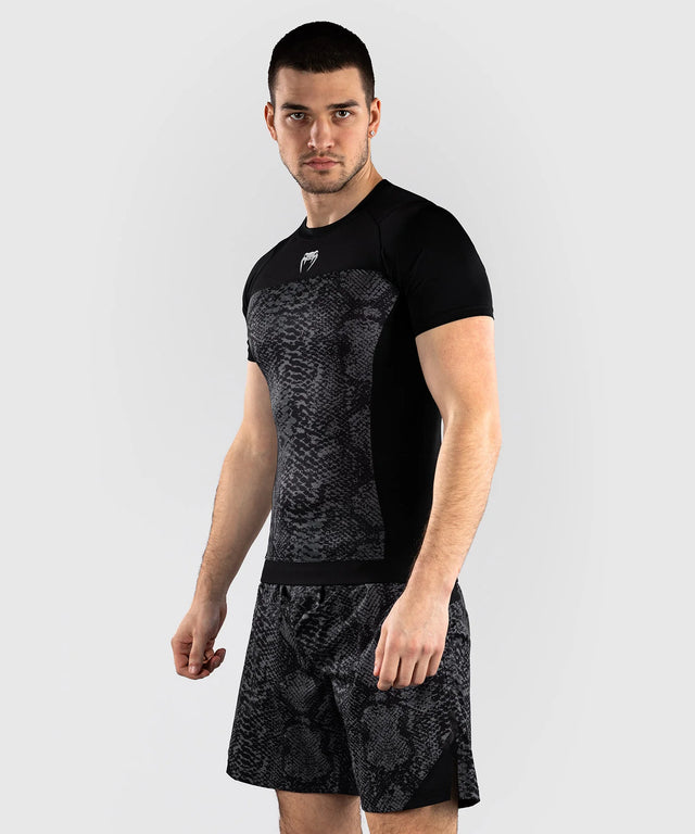 Venum Rashguard med korte ærmer G-Fit Scales – Sort/grå