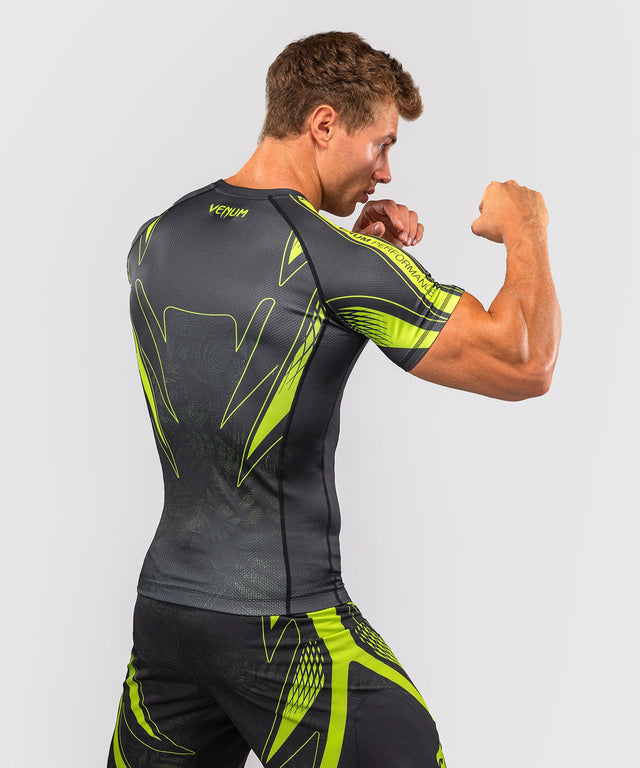 Venum Rashguard Amazonia Reborn Kurzarm – Schwarz/Grün