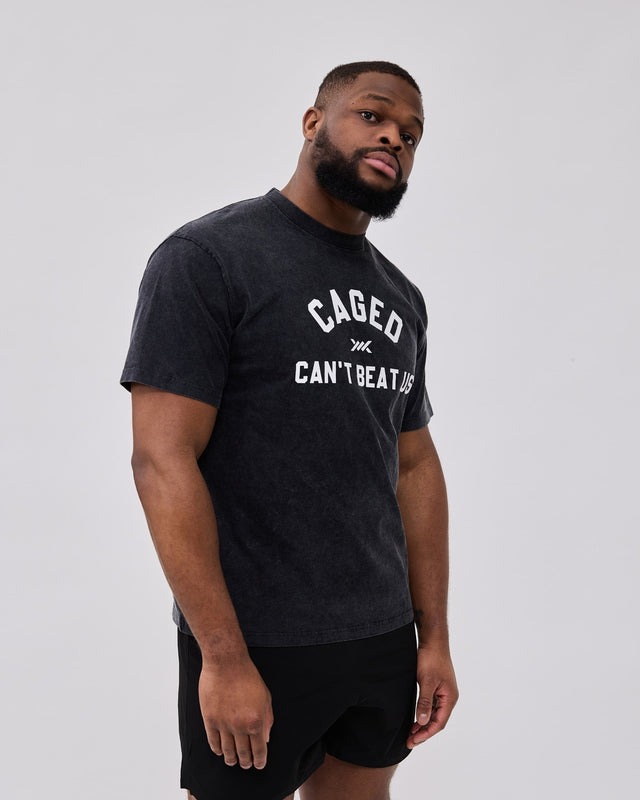 Caged Club T-shirt - Washed Sort