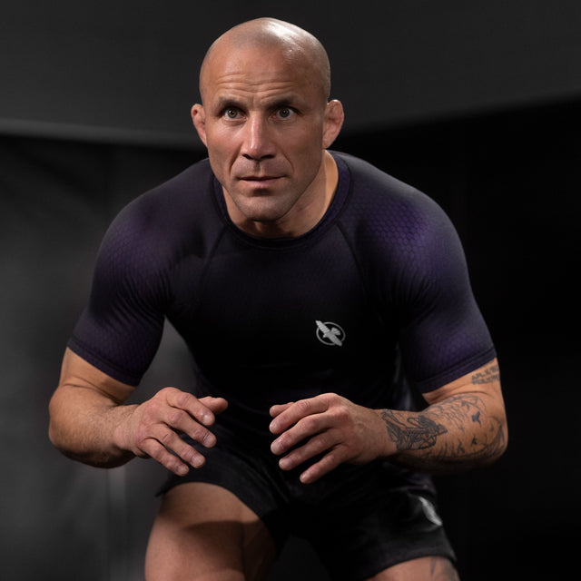Rashguard Hayabusa Fusion Maniche Corte – Nero/Viola