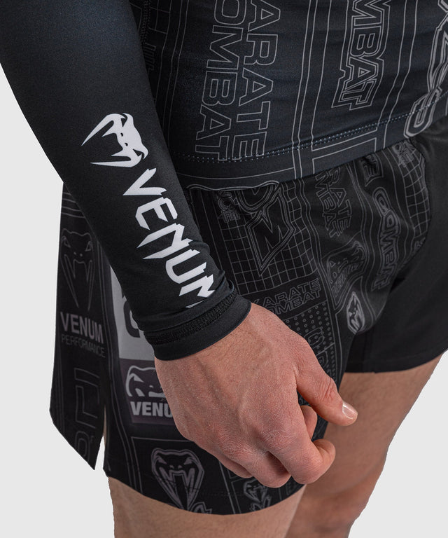 Rashguard Venum Karate Combat Maniche Lunghe – Nero/Grigio