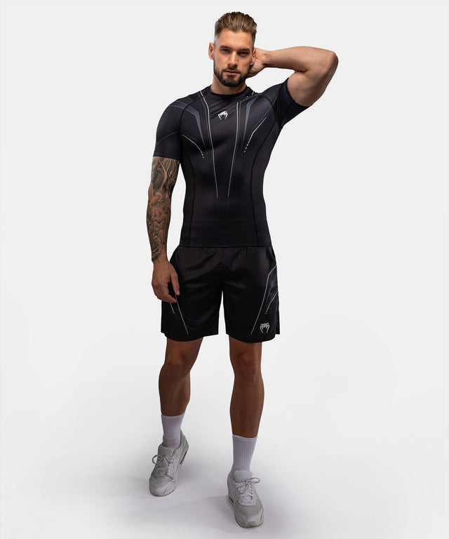 Venum Rashguard Streamline Korte Mouwen – Sort/Hvid