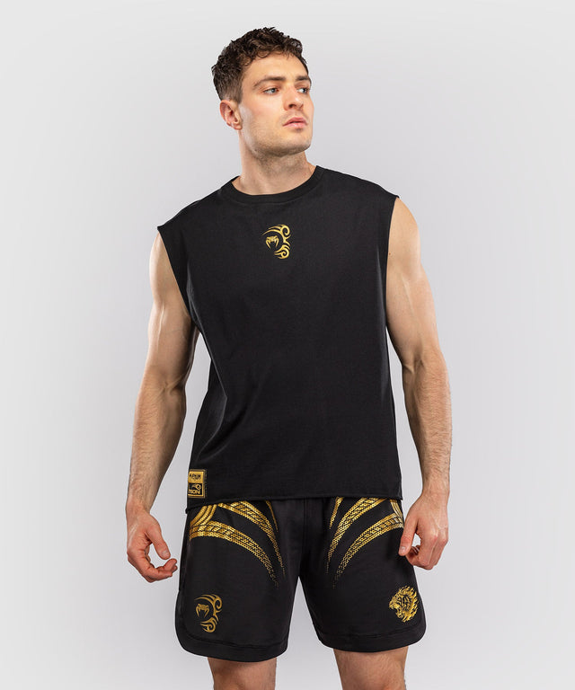 Tricou fără mâneci Venum x Mike Tyson Tiger – Negru/Auriu
