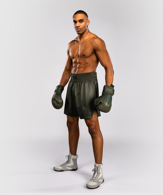 Calções de boxe Venum Stealth – Caqui/Verde-escuro