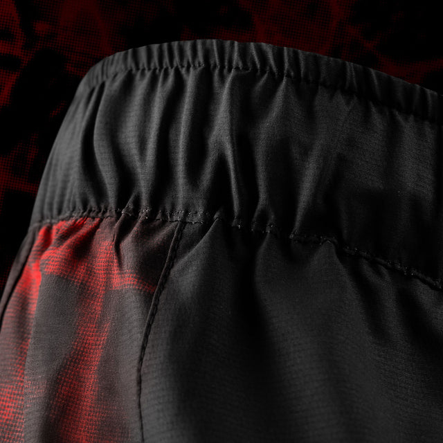 Calções de BJJ Hayabusa x UFC para mulher – Preto/Vermelho
