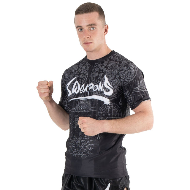 8 WEAPONS T-Shirt Hanuman Yant – Sort/Grå