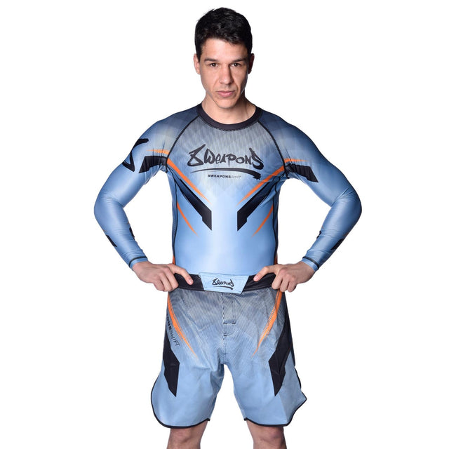 Shorts de MMA 8 WEAPONS Shift – Gris/Orange
