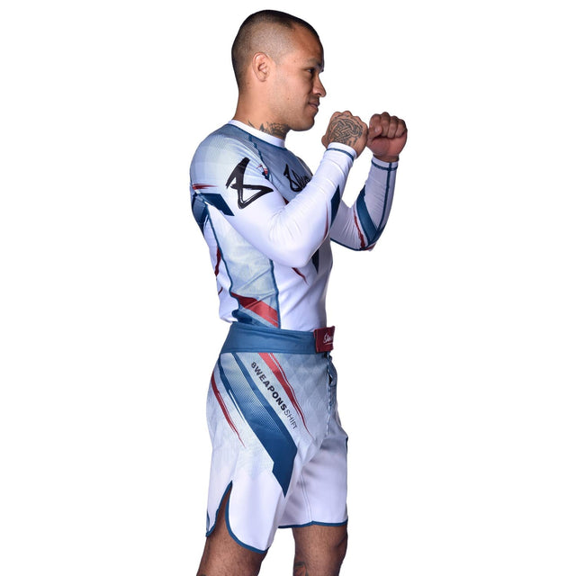 8 WEAPONS MMA-shorts Shift – Hvid/Navy/Rød