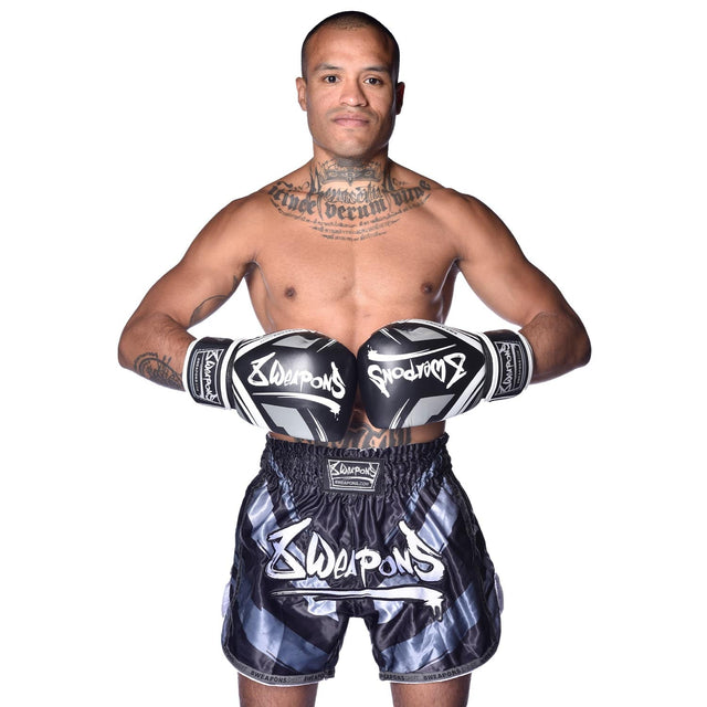 Shorts de Muay Thai 8 WEAPONS Shift – Noir mat