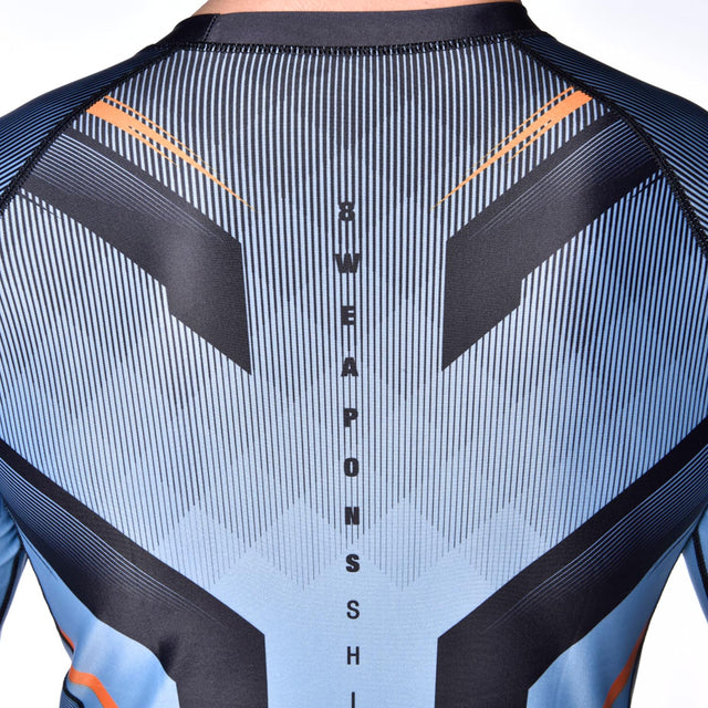 Rashguard 8 WEAPONS Shift – Gris glace/Orange