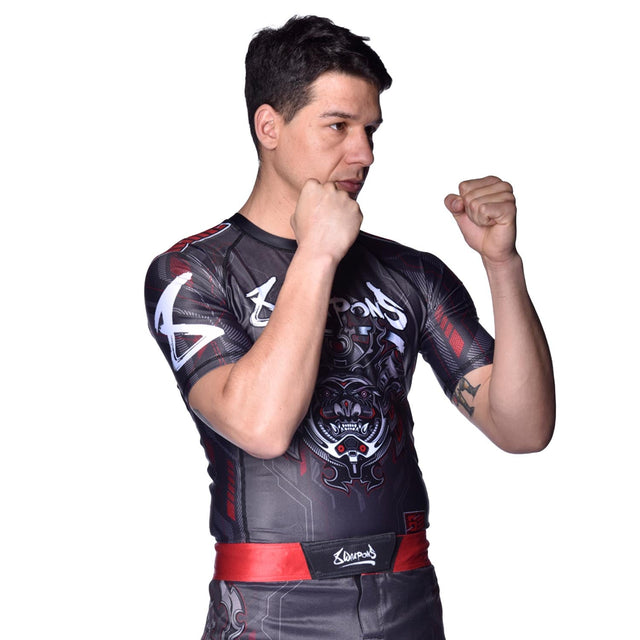 8 WEAPONS Rashguard Samurai 2.0 – Negro/Rojo