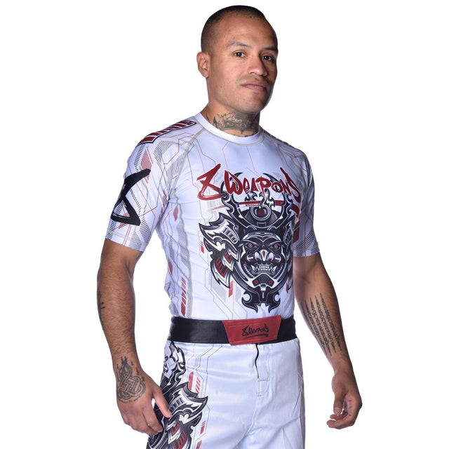Rashguard 8 WEAPONS Samurai 2.0 – Blanc/Rouge