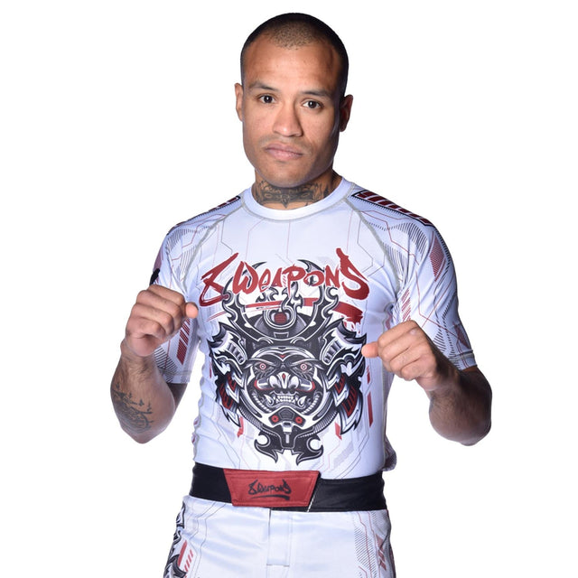 Rashguard 8 WEAPONS Samurai 2.0 – Blanc/Rouge
