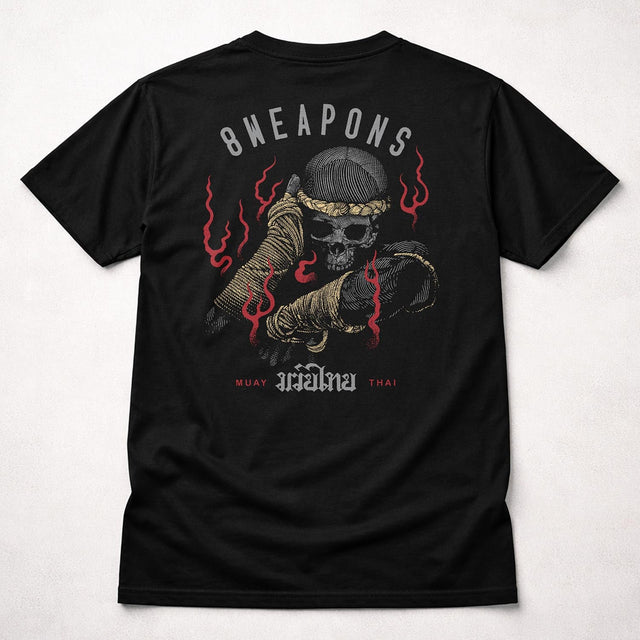 8 WEAPONS T-shirt Boran Skull – Sort
