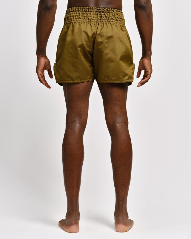 Pantaloncini Muay Thai Caged Classic – Cachi/Nero