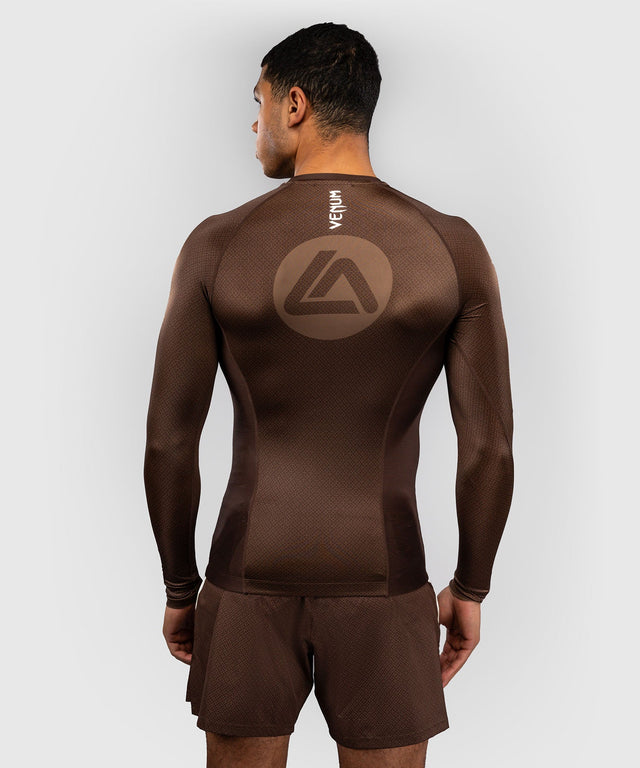 Rashguard Venum x Roger Gracie Academy – Dlouhé rukávy – Tmavě hnědá
