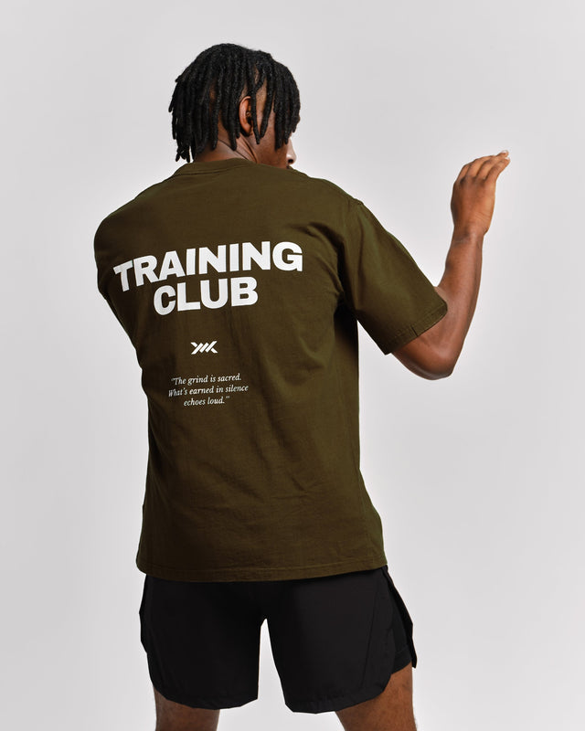 Camiseta de entrenamiento Caged Training Club – Verde caqui