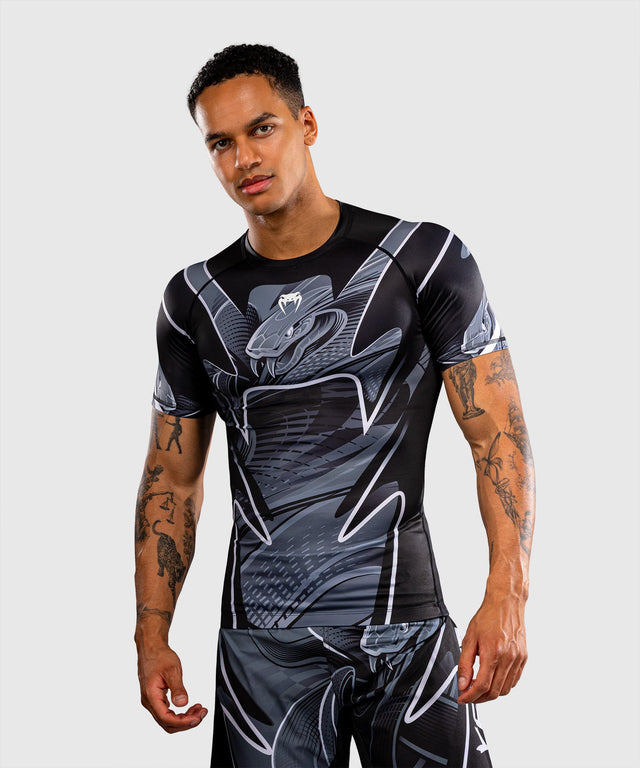 Venum Rashguard Crimson Viper 2.0 Korte Mouwen - Sort/Grå