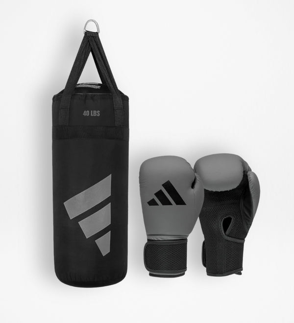 Adidas Boksehandsker + Boksesæk Børn - Grå/Sort